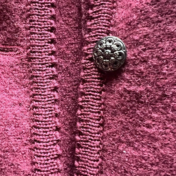 Geiger Austria 100% Wool Jacket – Plum Boiled Wool, Alpine Heritage, Size 34 - Picture 6 of 8